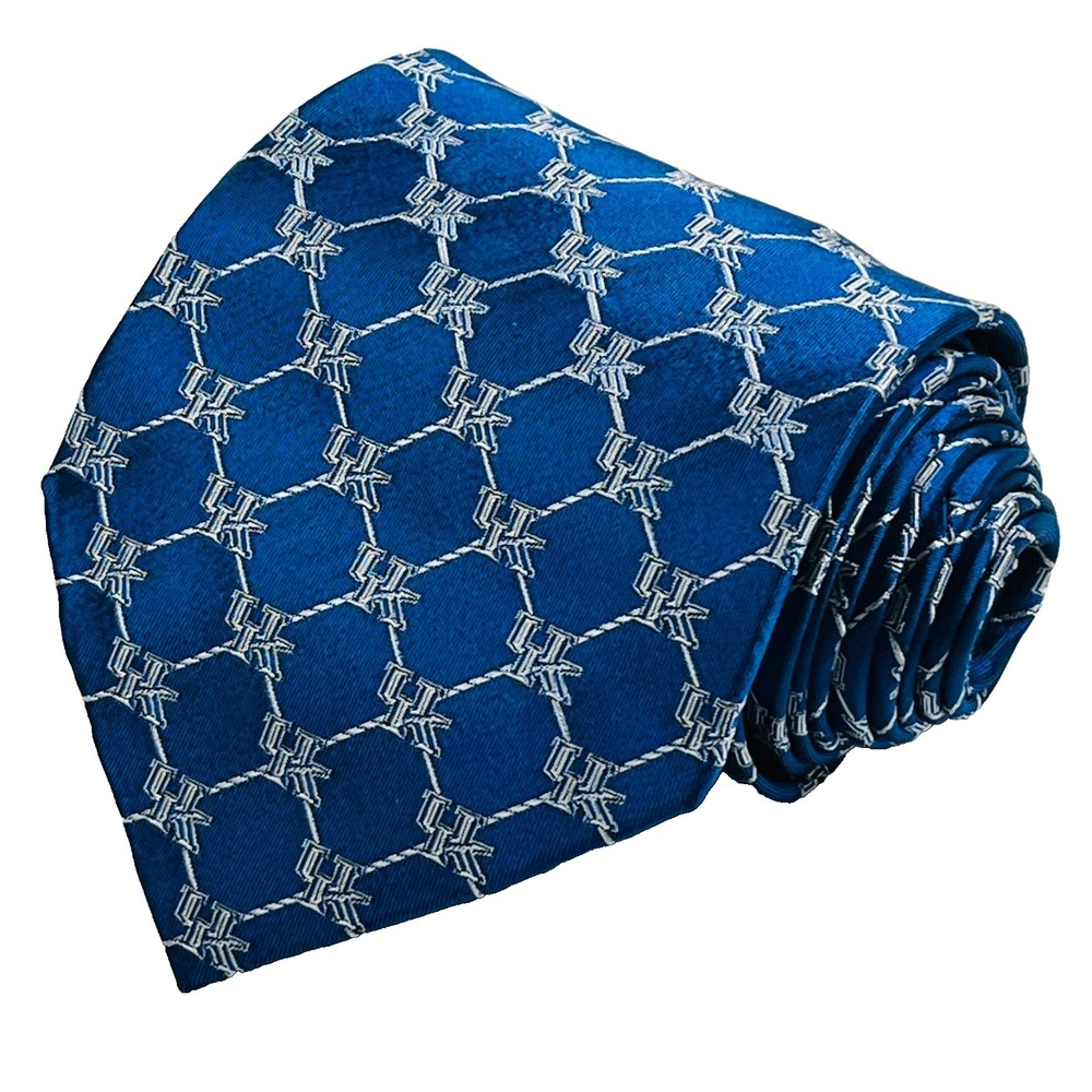 University Of Kentucky Wildcats Silk Mens Necktie Geometric Alumni College Coach